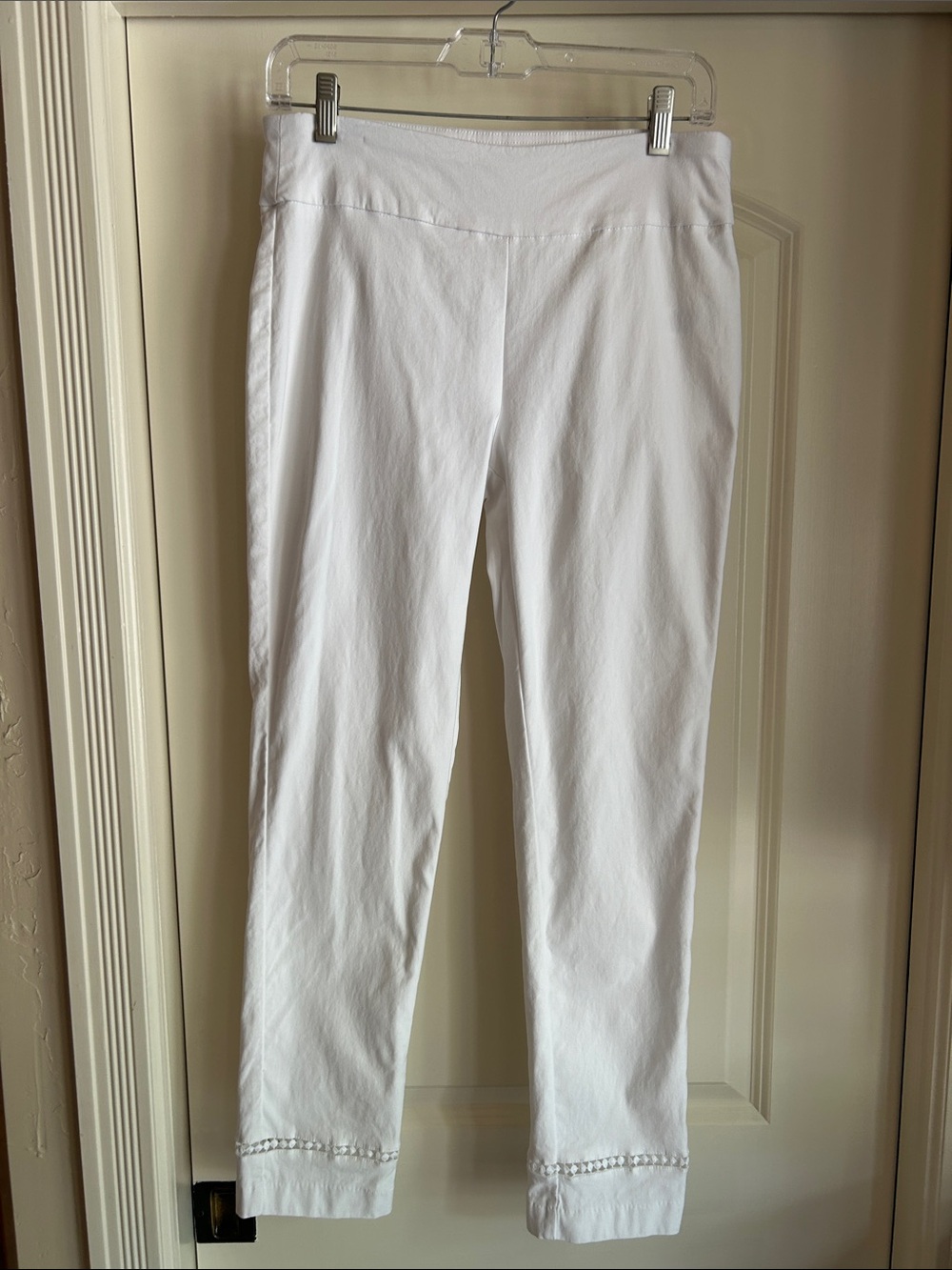 White Pull-on Pants. Size 8